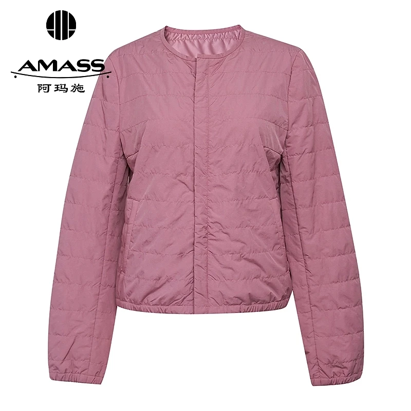AMASS/阿玛施夏季新款休闲百搭舒适绗缝棉服外套女540048新派简约