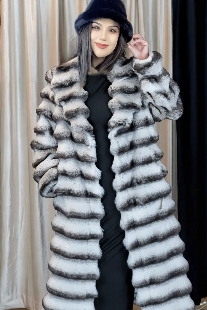 新疆包邮2025龙猫120时尚轻奢毛呢大衣