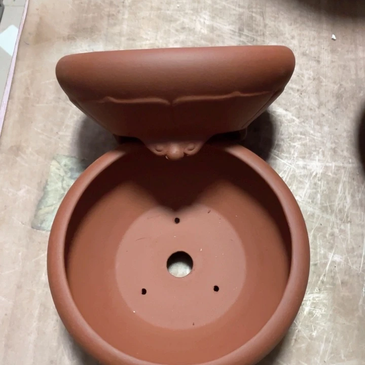 紫砂花盆紫砂花盆口20高8