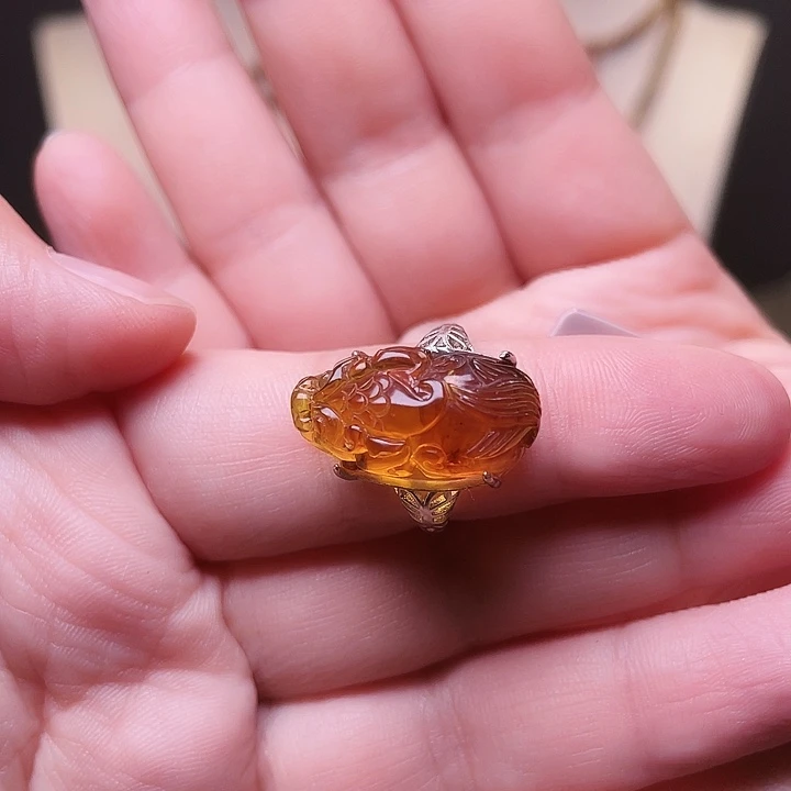 琥珀未镶嵌裸石抚顺琥珀-446