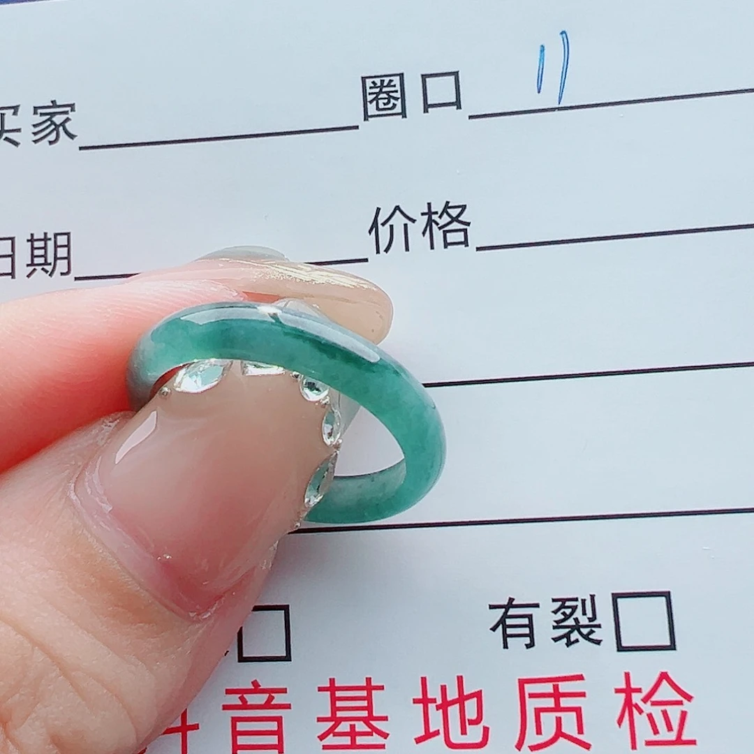 未镶嵌戒指翡翠戒圈