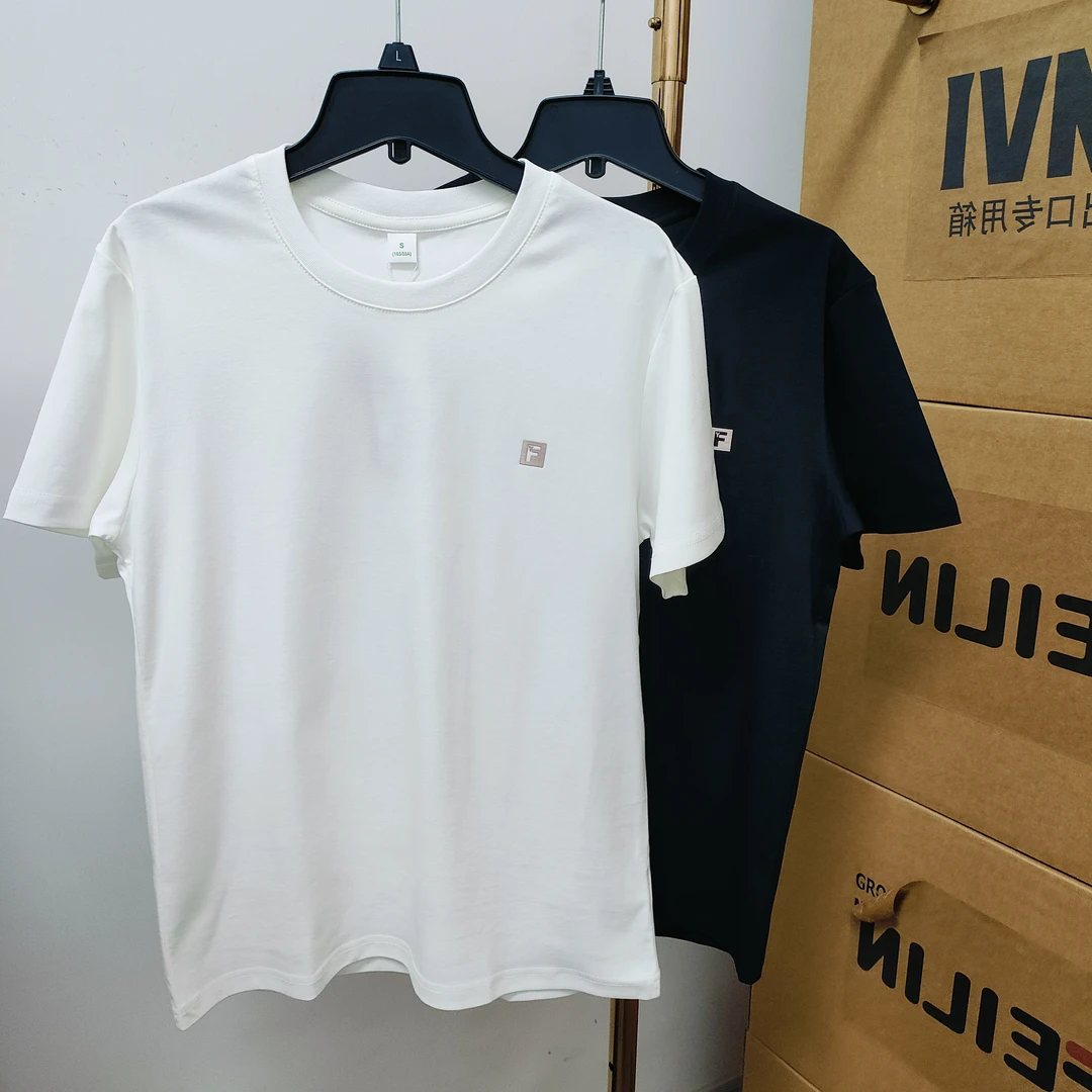 2025夏季新款男女同款短袖T恤正肩宽松显瘦时尚休闲百搭上衣-F