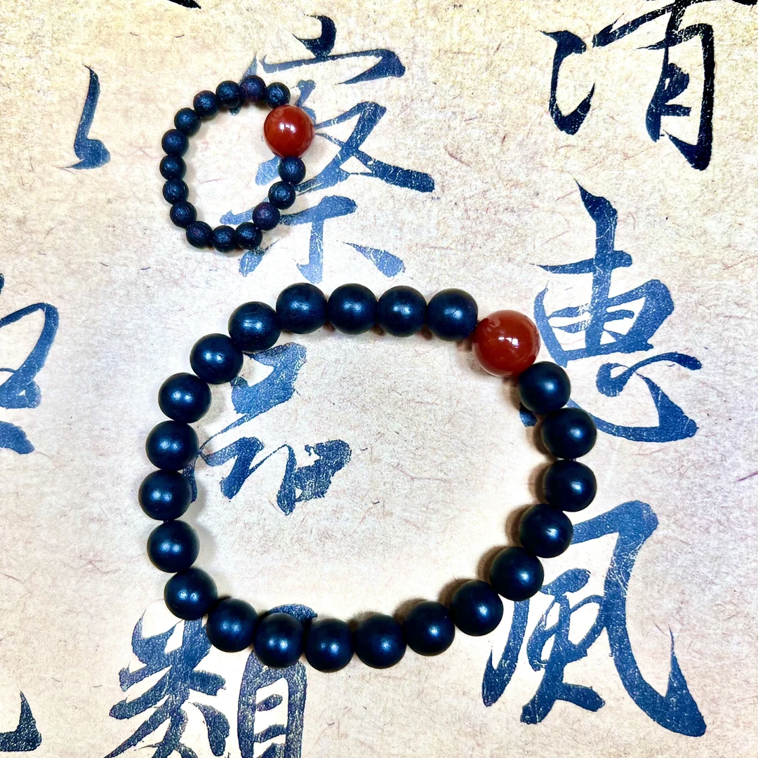 【顺源】降真香硬油08圆珠一抹红单圈