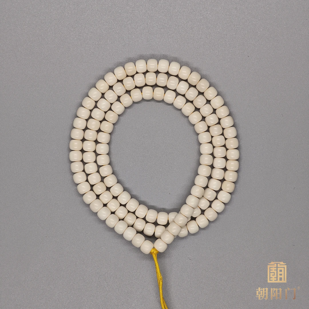 【D4860】白玉菩提老型108脖挂7mm左右原生品质精美文玩手串