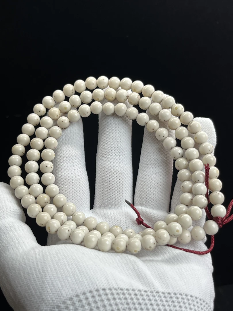 『杰作』卡7圆珠 龙蛋 三分之二正月留白 120颗 长串 文玩高货