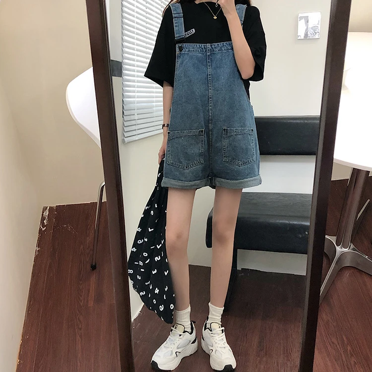 （1201-1400）女士休闲背带裤默认瑕疵有磨损