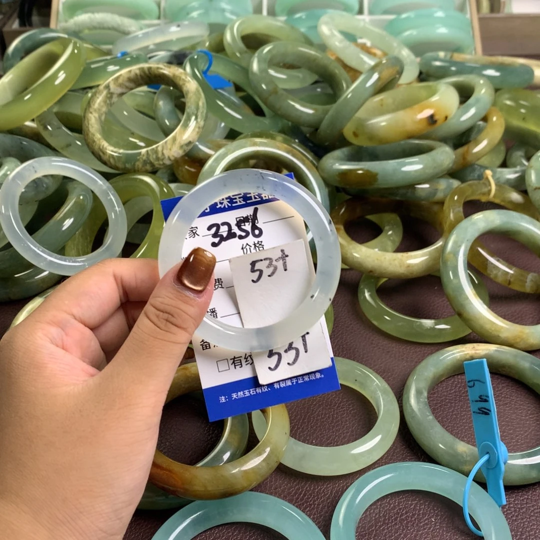 未镶嵌蛇纹石玉手镯3256