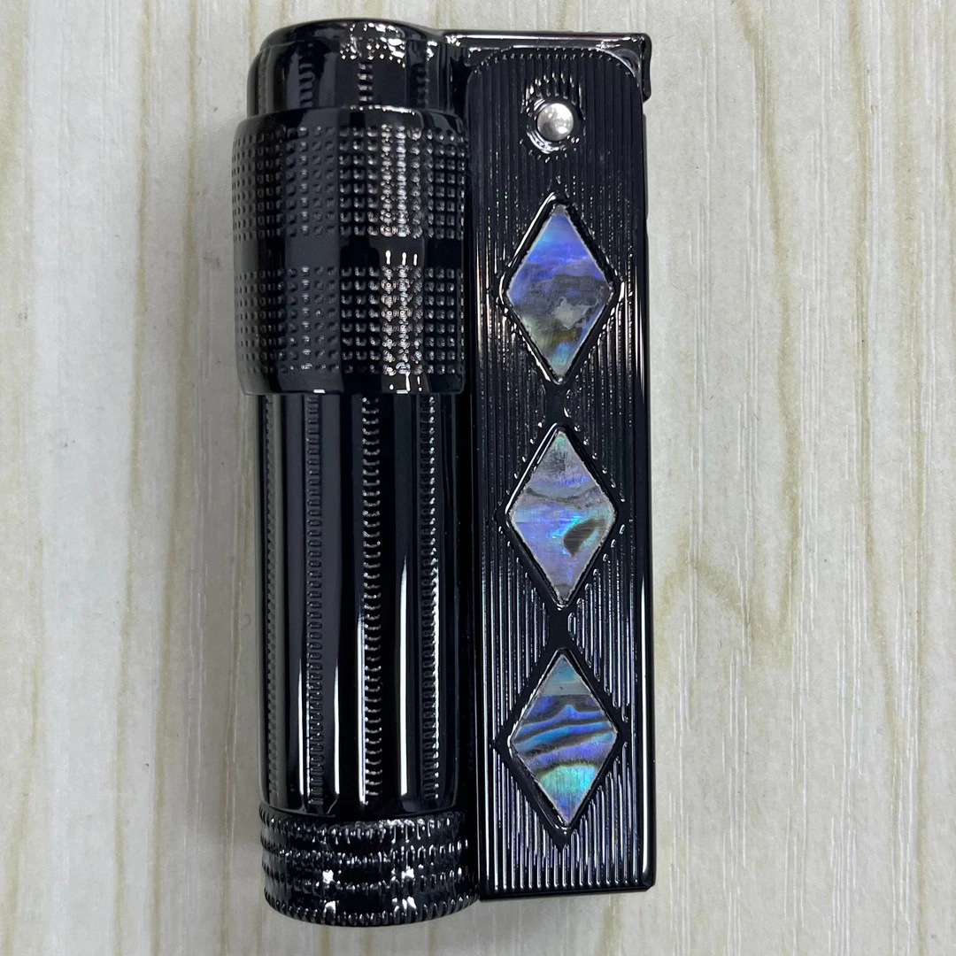 爱酷6700方格贝壳标黑打火机HZ