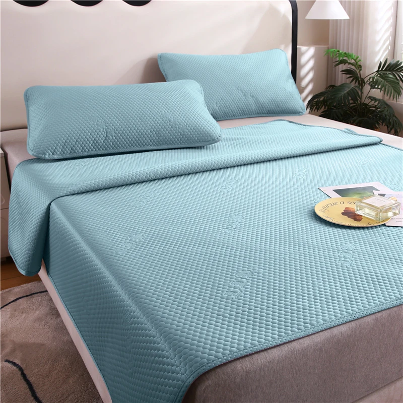 夏季冰丝凉席豆豆席三件套床铺款折叠宿舍学生单人水洗家用空调席