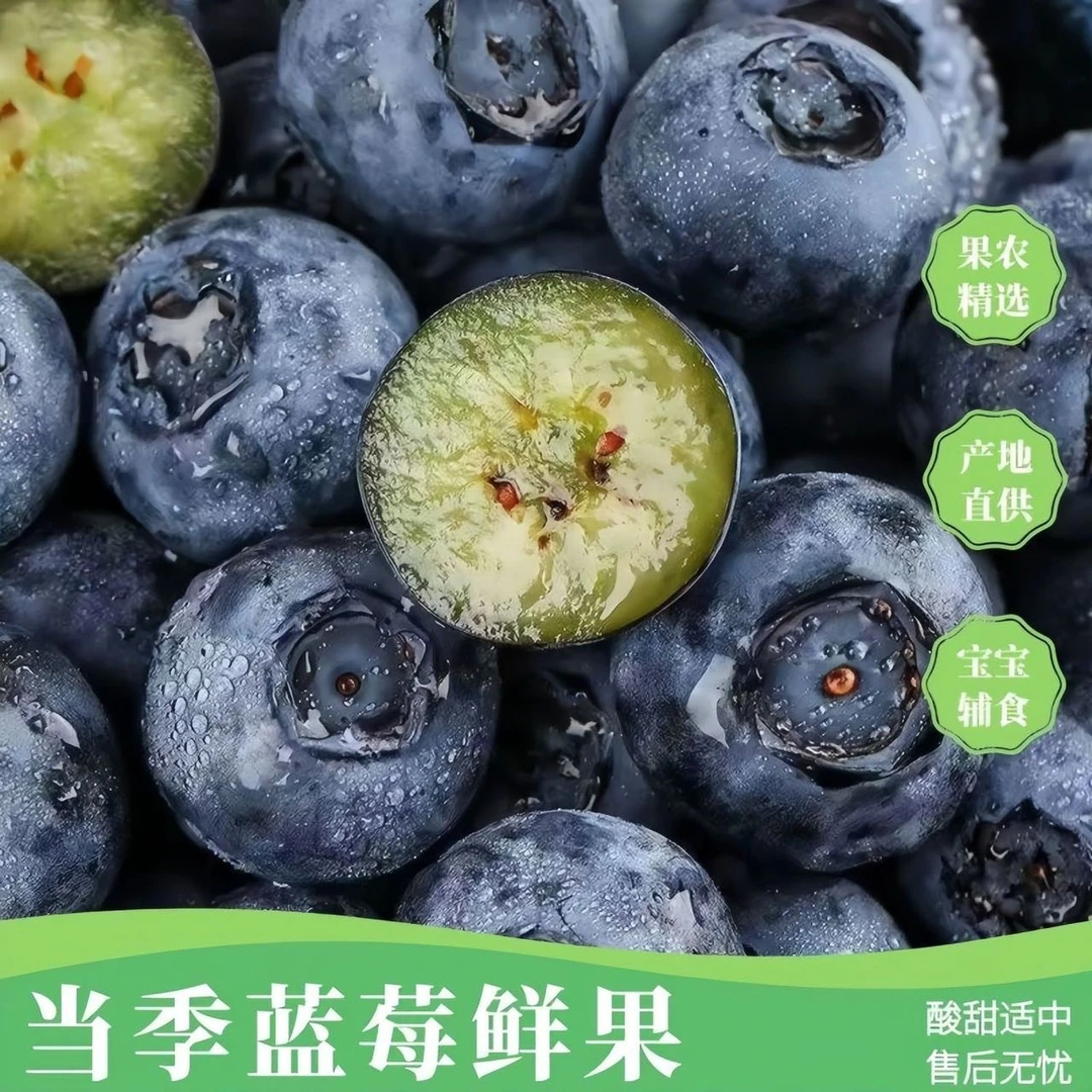 【顺丰空运包邮 】云南新鲜现摘花香蓝莓香甜富含花青素坏果包赔