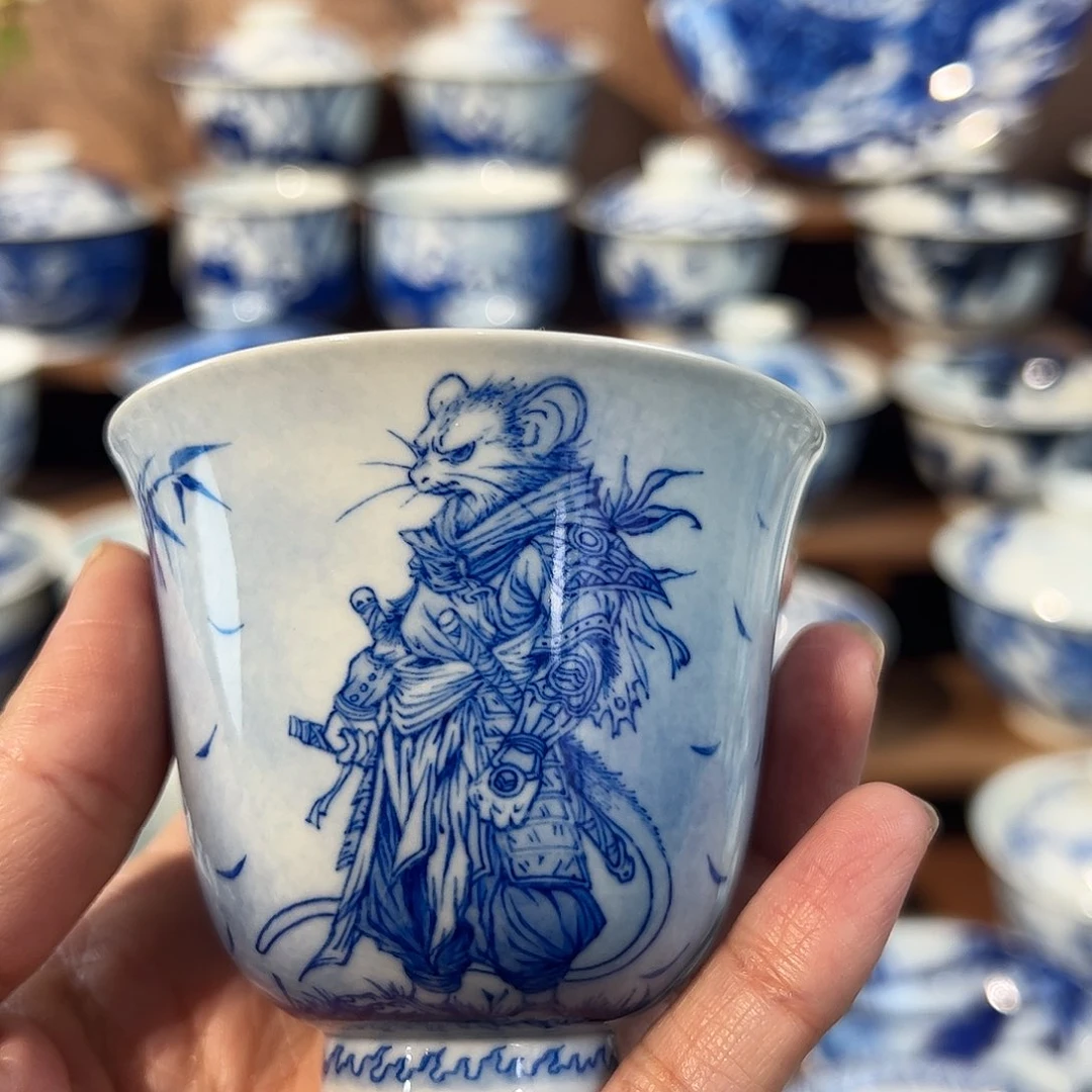 泥藝瓷梦十二生肖之鼠杯