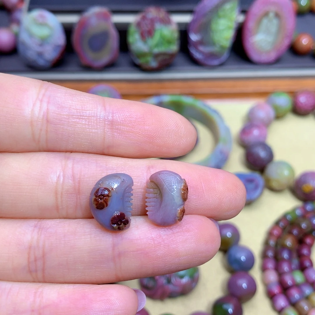 挂件玛瑙未镶嵌盐源