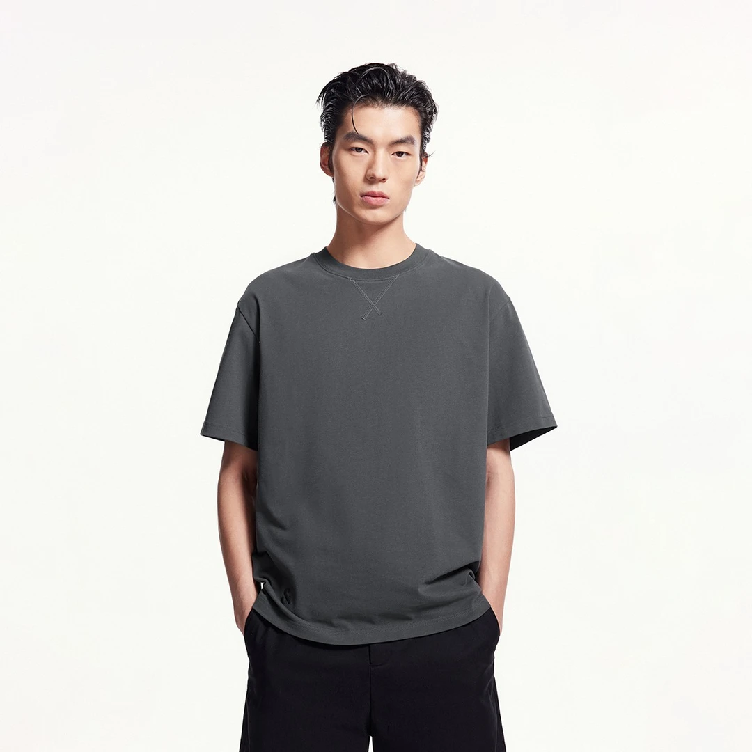 杰克琼斯男装秋季舒适磨毛刺绣logo百搭潮流时尚个性短袖T恤男装