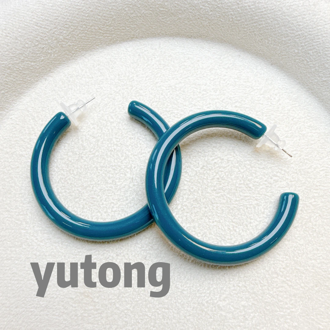 铜合金树脂耳饰 【雨桐轻奢饰品】设计款耳环YT03515#2