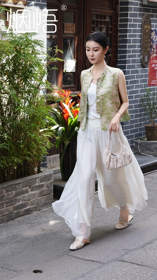 烟悟百搭显瘦纱裤