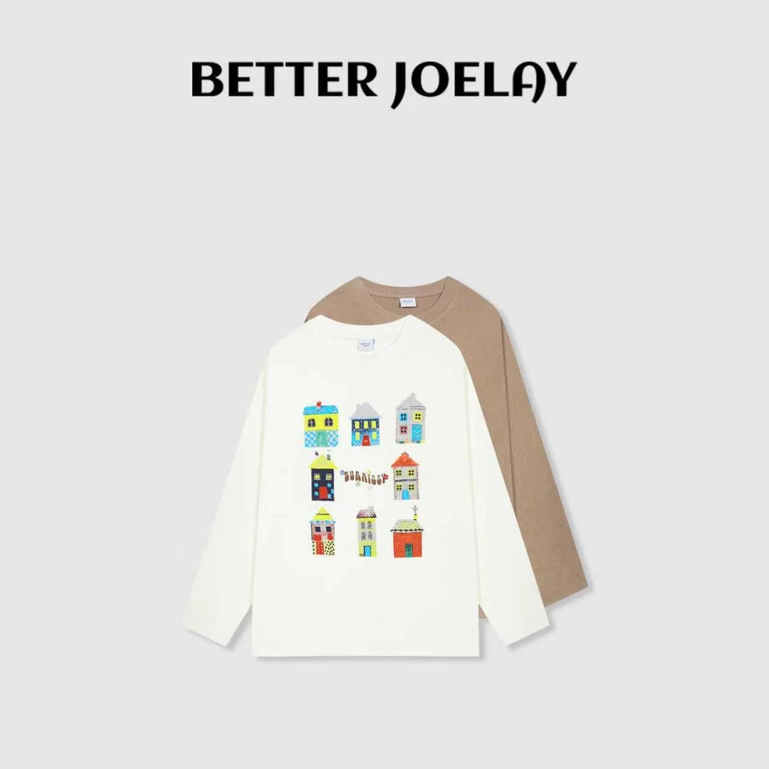 BETTER JOELAY-【童梦屋舍】时尚百搭简约T恤长袖潮流休闲风ZZ3104