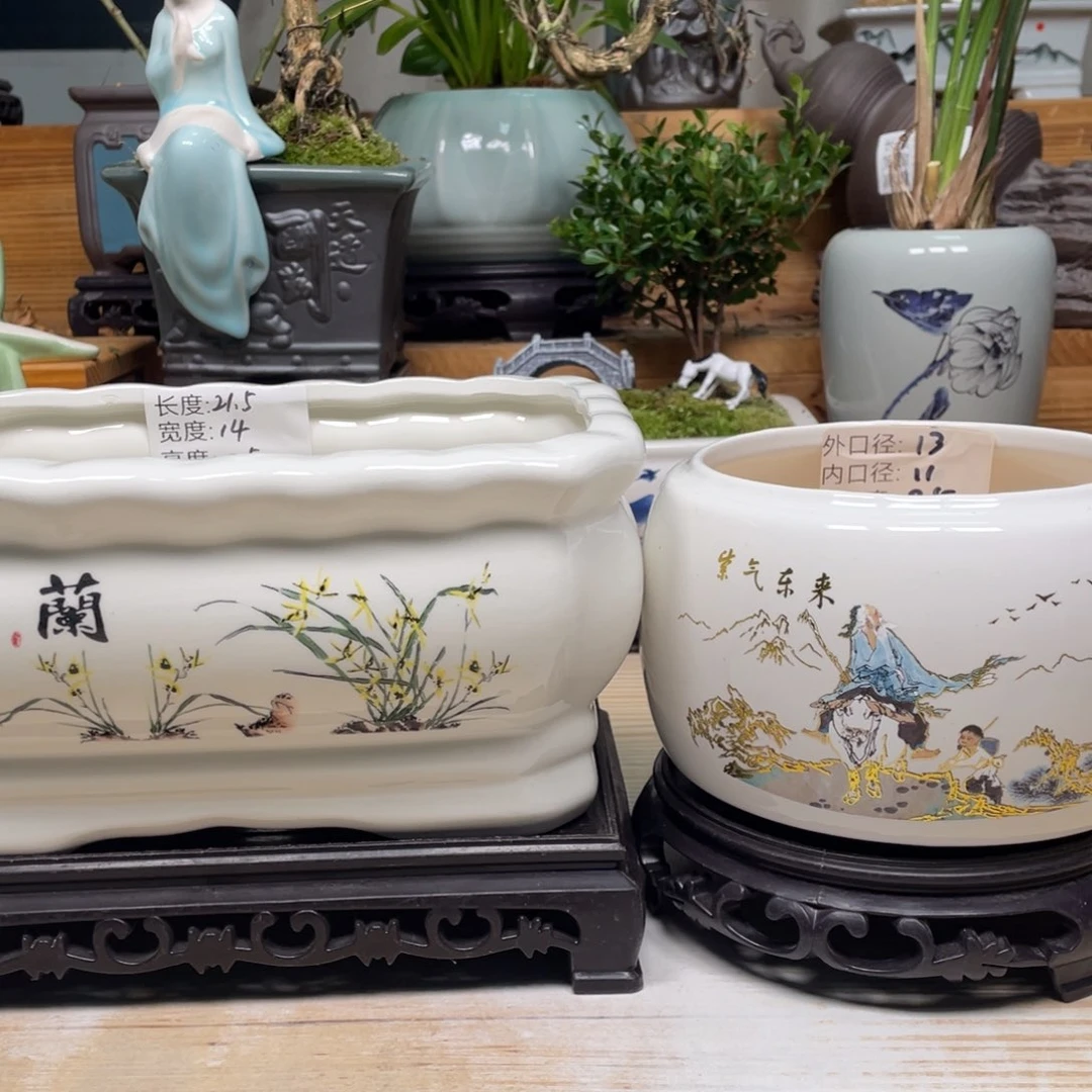 紫砂花盆陶瓷艺术花盆陶瓷