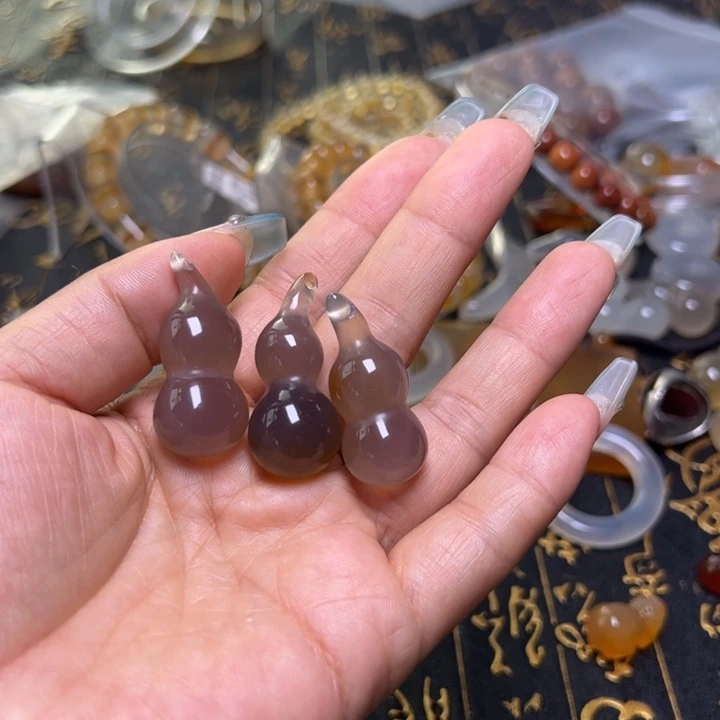 玛瑙/玉髓颈饰合金花***开002