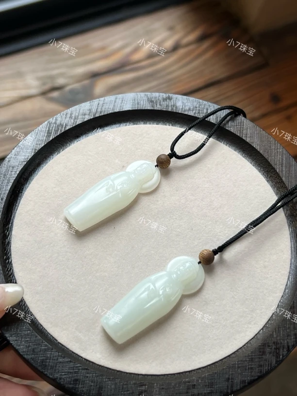 和田玉 俄料白玉观音 多样性发一件