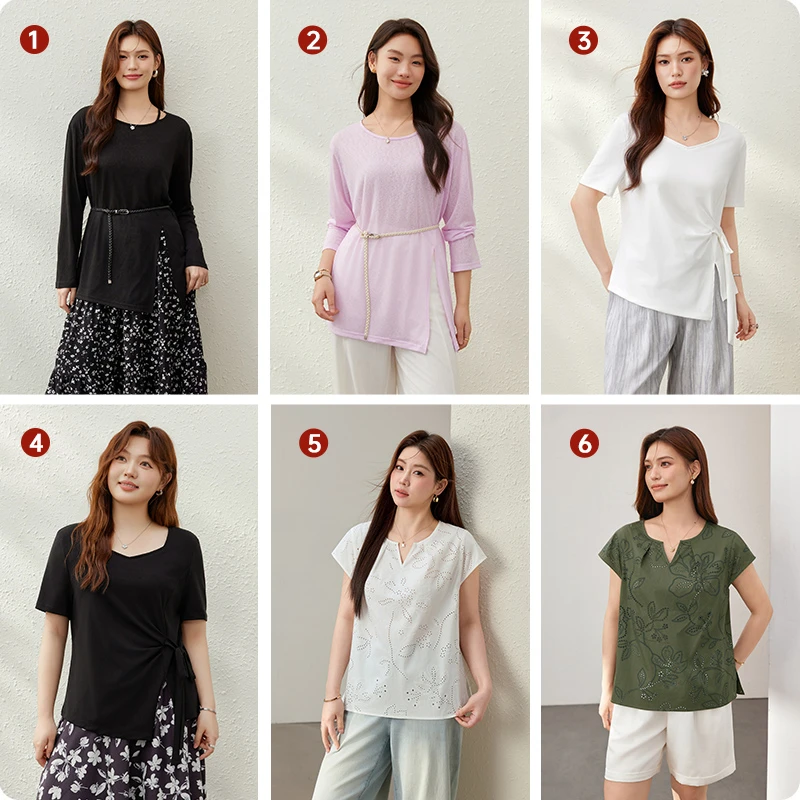【福袋】纤莉秀大码女装【王炸清仓T恤/衬衫合集3】夏季爆款上衣合集