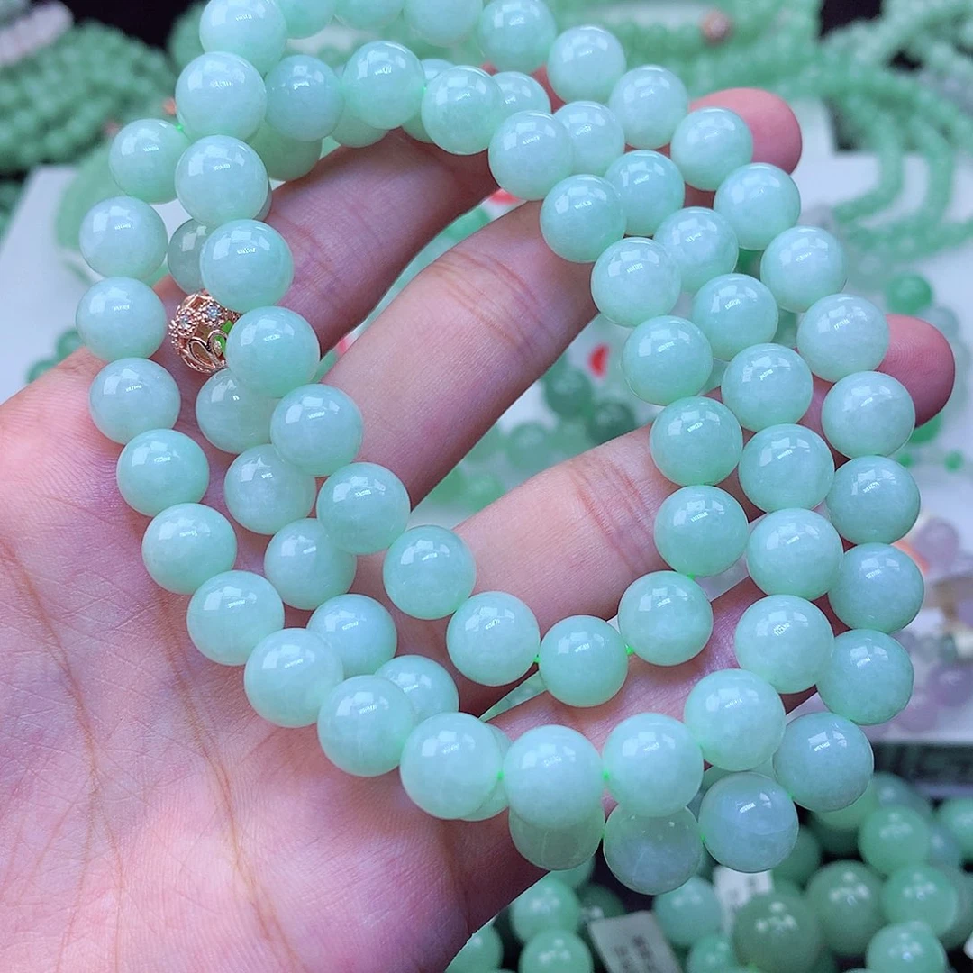 翡翠未镶嵌毛衣链卡9.5