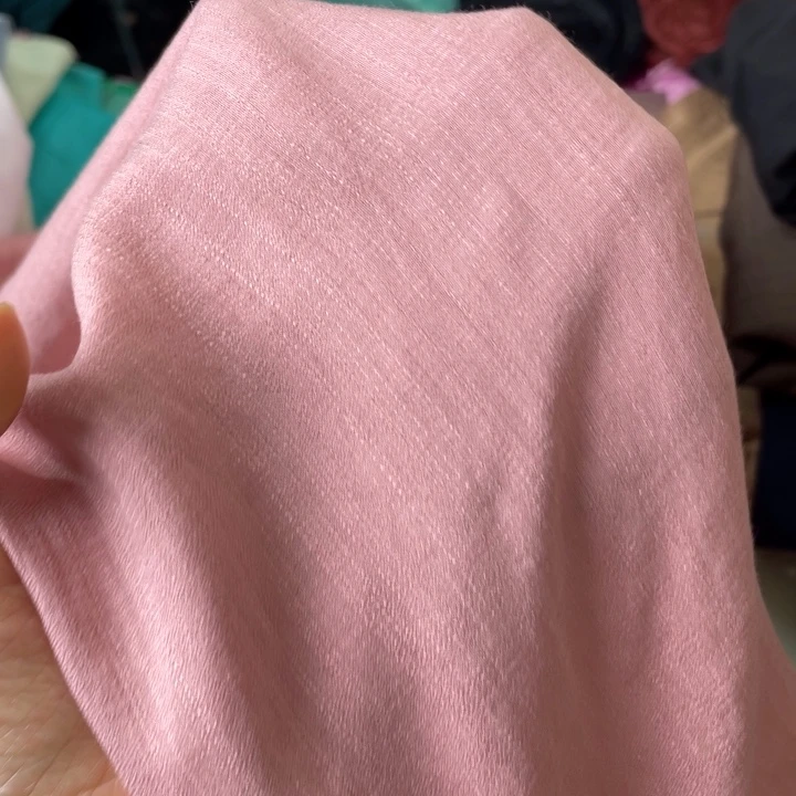 天丝（莱赛尔纤维）粉色天丝竹节麻2米