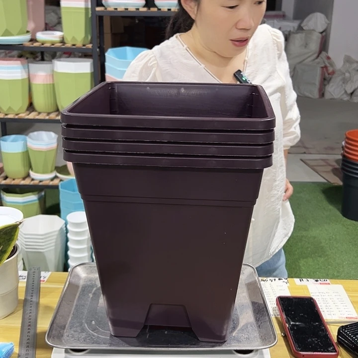 方盆口26高28紫砂色4只无托