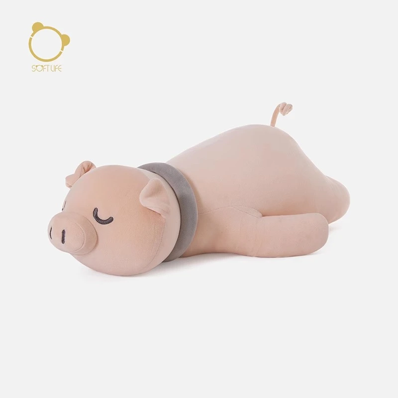 SoftLife猪猪公仔毛绒玩偶抱枕儿童安抚睡觉神器可爱超萌靠垫礼物