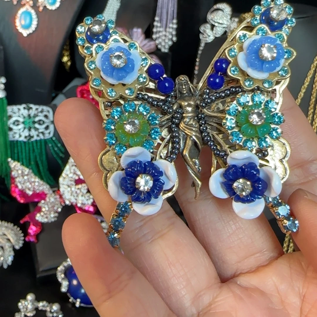 瑾***萱琉璃纯铜合金胸针