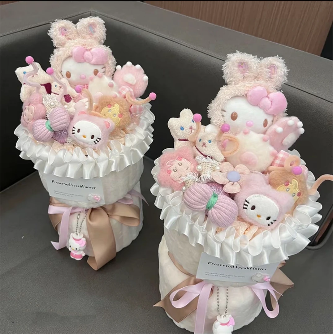 凯蒂猫玩偶花束helloKitty生日礼物玩偶卡通送女生hellokitty花束