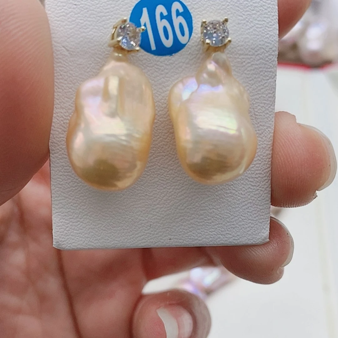 【闪购商品】淡水珍珠耳饰银S925镶嵌