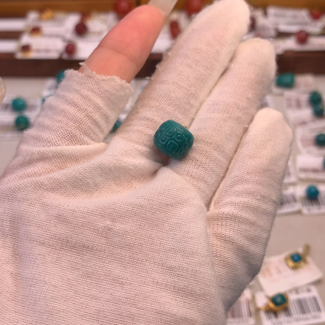 绿松石未镶嵌配饰柯10.2*9