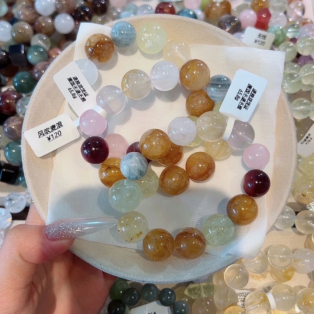 水晶手链未镶嵌风吹麦浪 无折扣