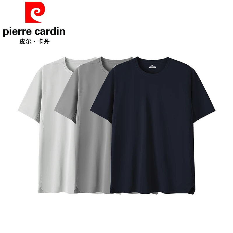 冰感超弹皮尔卡丹2025新款夏季户外圆领短舒适透气高品质短袖男款