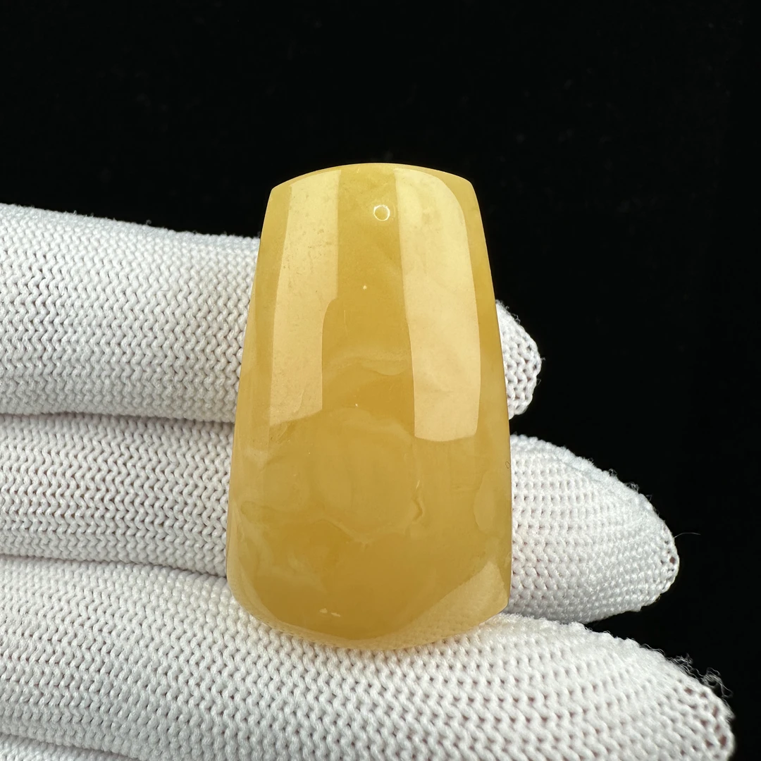 Y2487天然原矿蜜蜡 满蜡飘花无事牌 23*37*14mm抖音基地质检发货