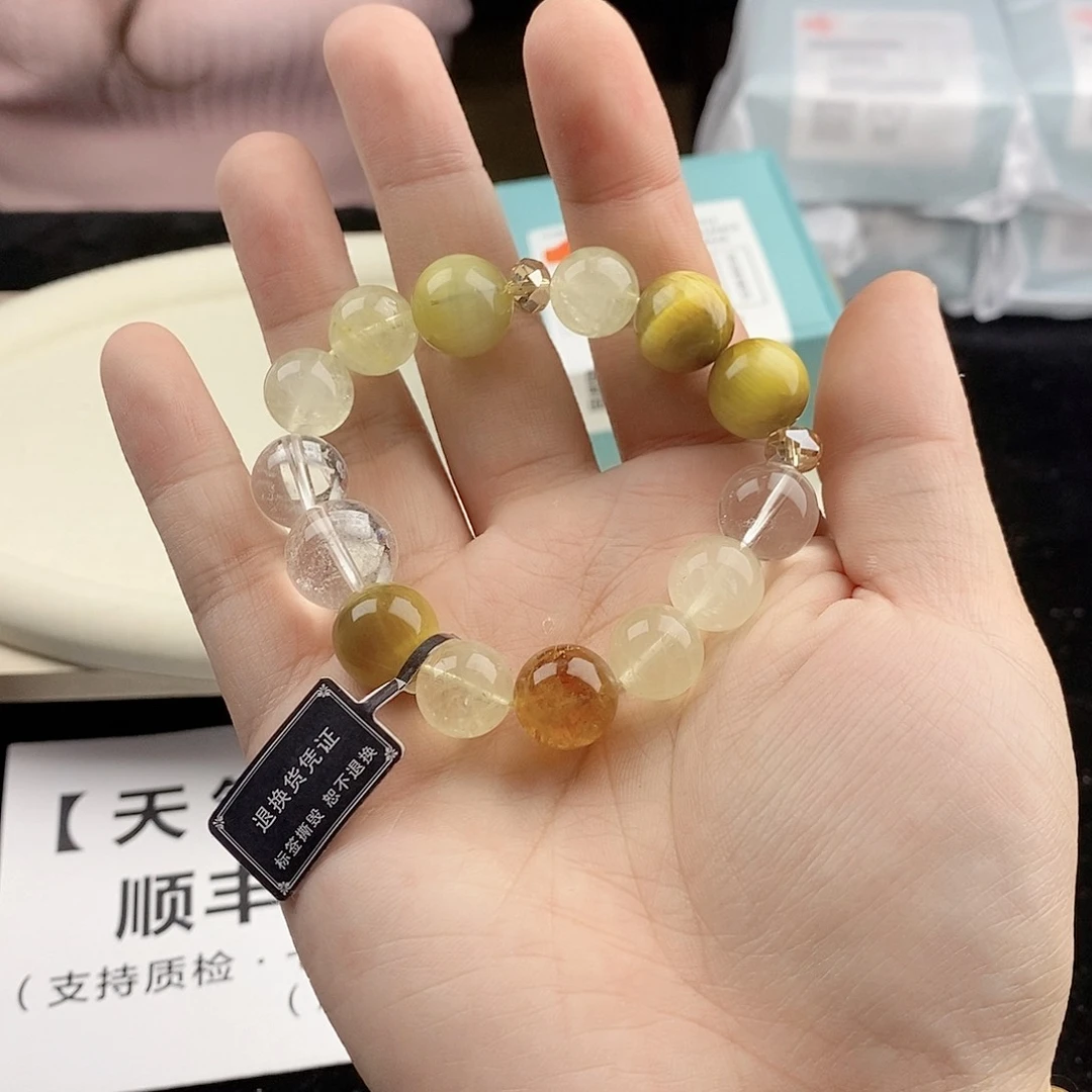 银S925镀金镶嵌手链水晶