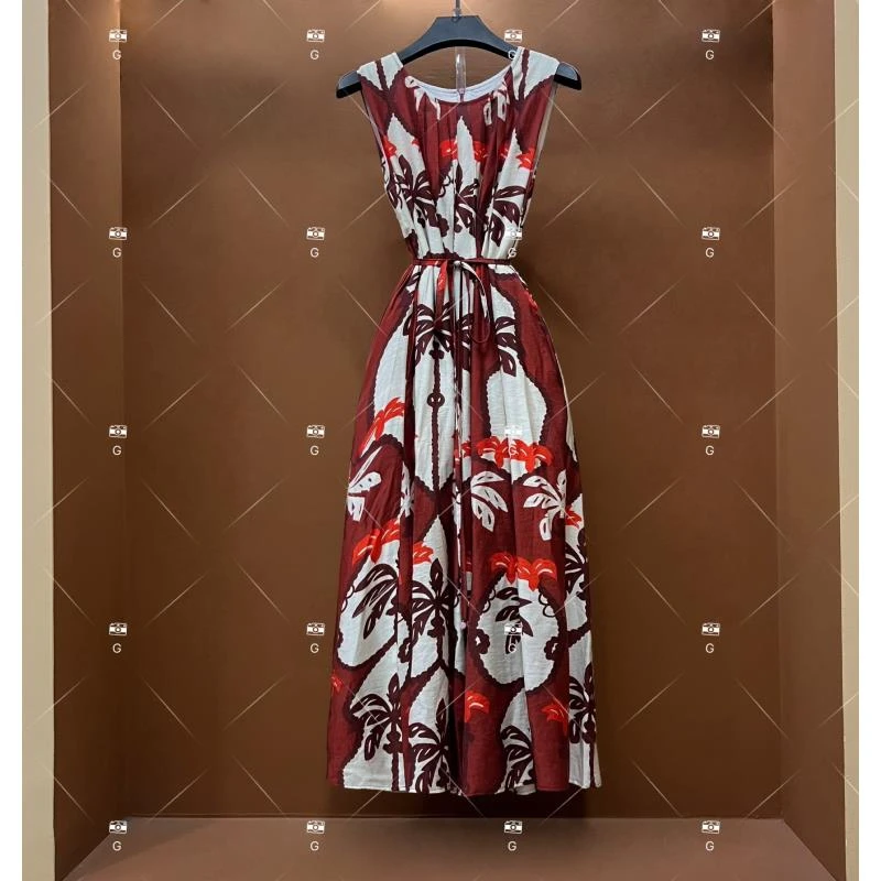 【L姐】春夏丨设计师轻奢法式印花女士连衣裙 H-286