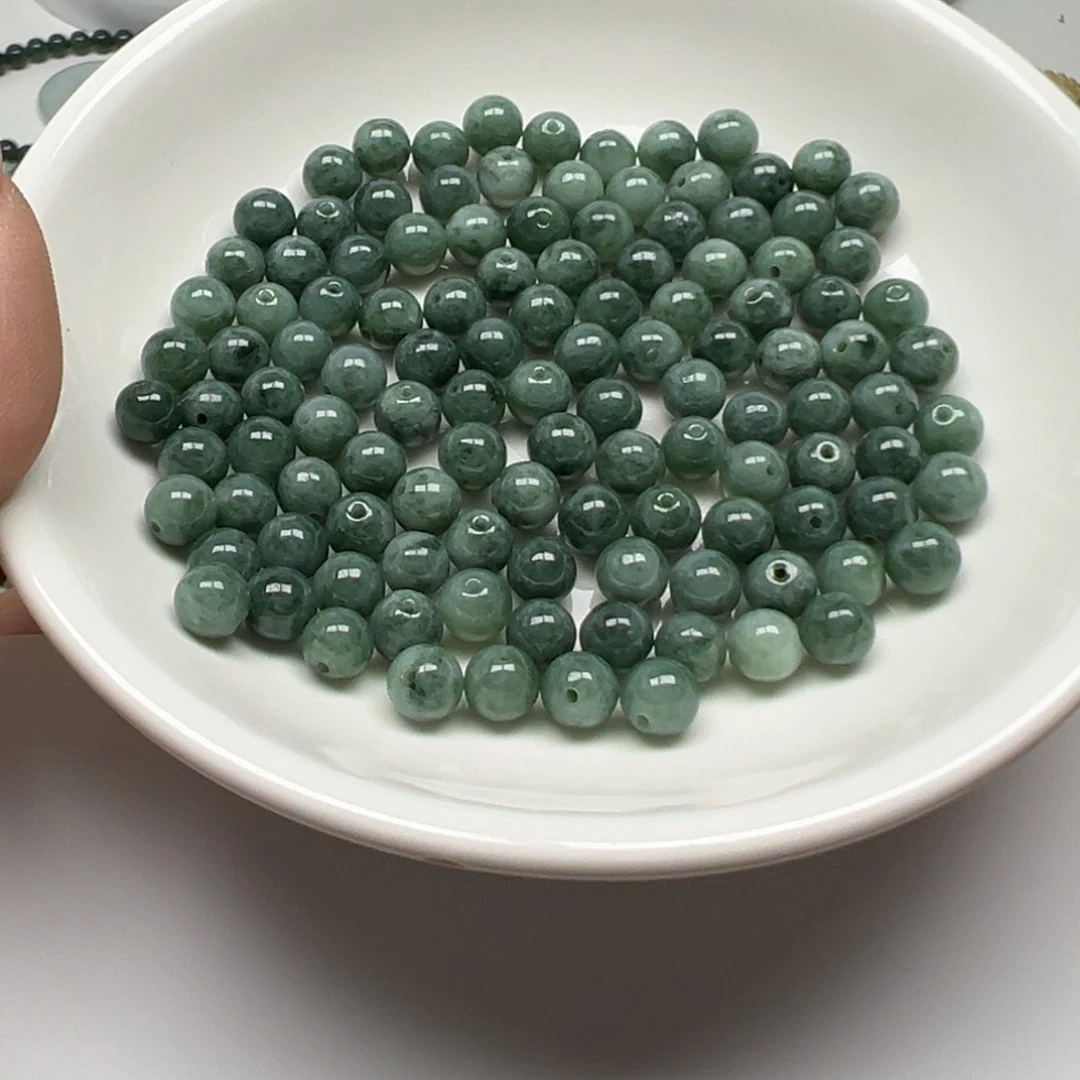 翡翠散珠纯天然缅甸翡翠A货卡6，10颗