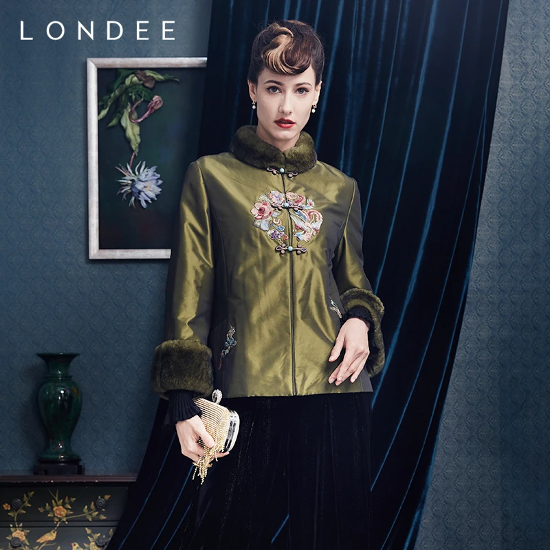 Londee/龙笛秋冬款中式短款小棉袄上衣2T25195