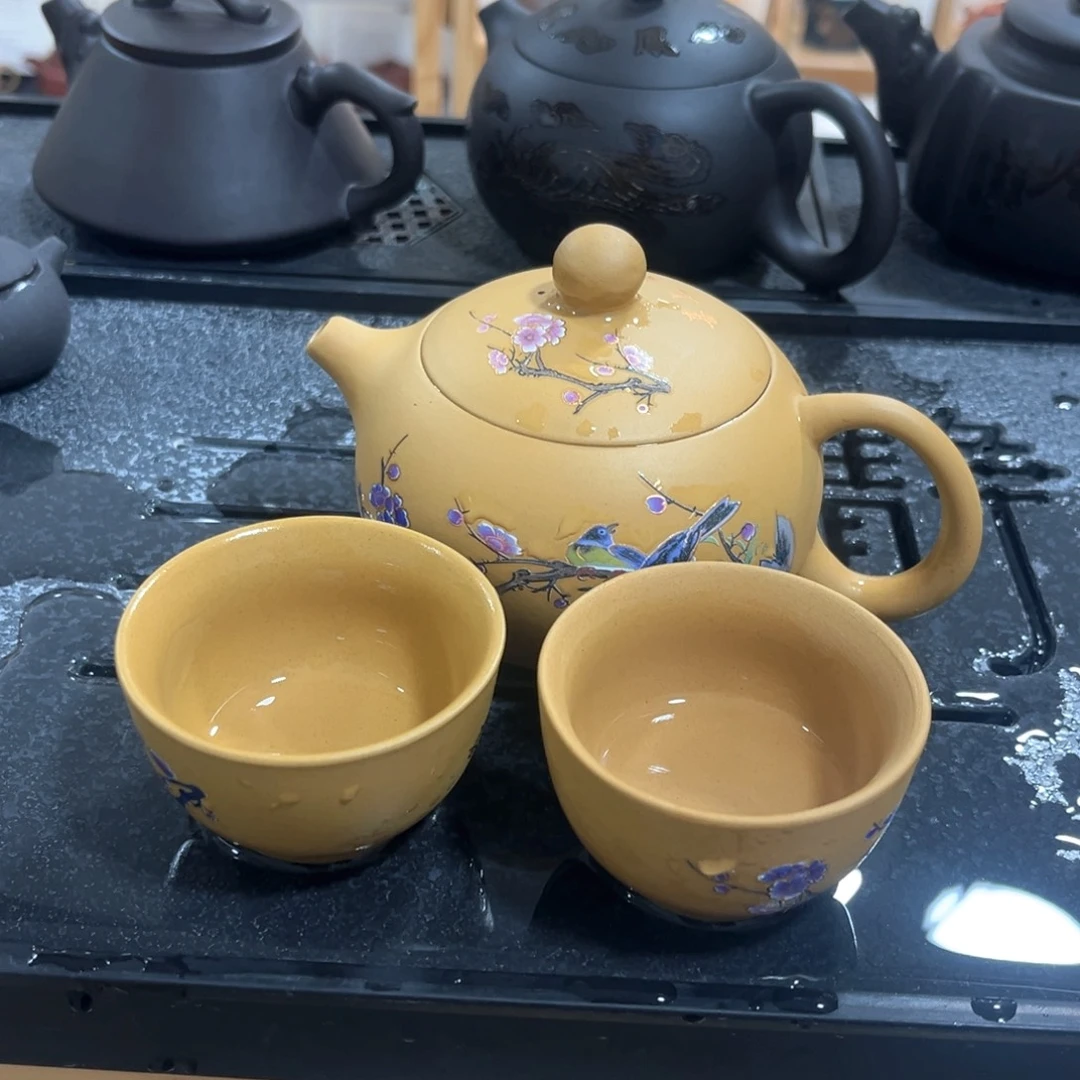 茶壶紫砂1壶2杯123
