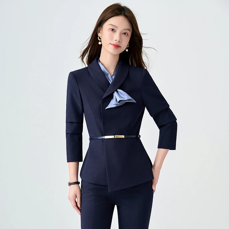 职业装西装套装女面试正装酒店前台经理售楼部客服礼仪接待工作服