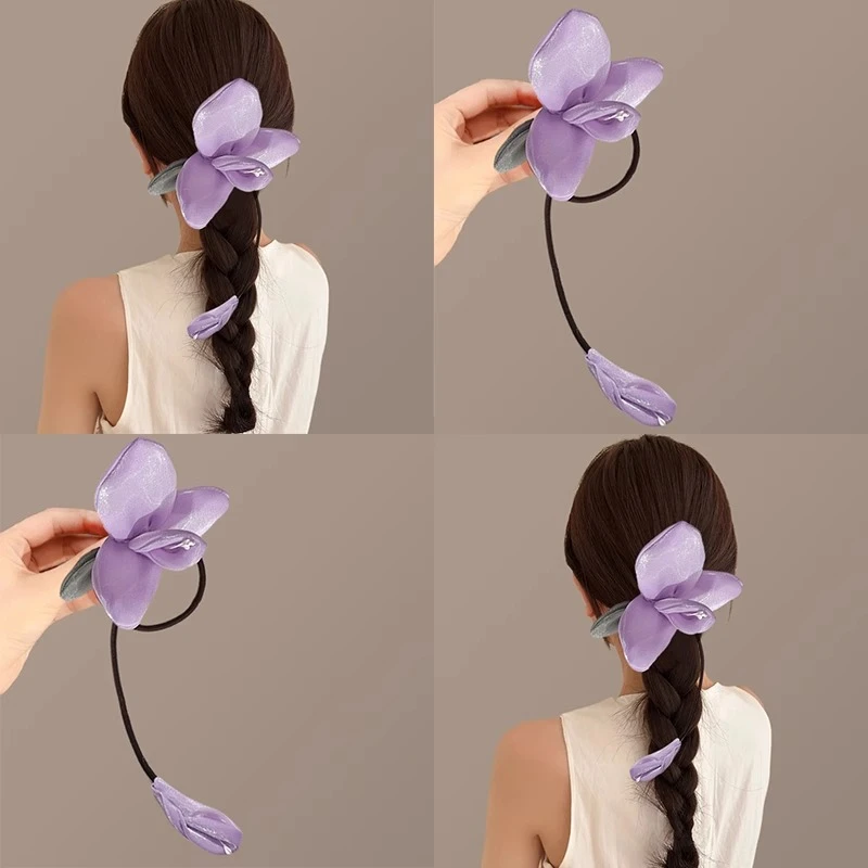 一眼心动 超仙月光纱发圈女2025新感头绳丸子头马尾皮筋发饰时尚