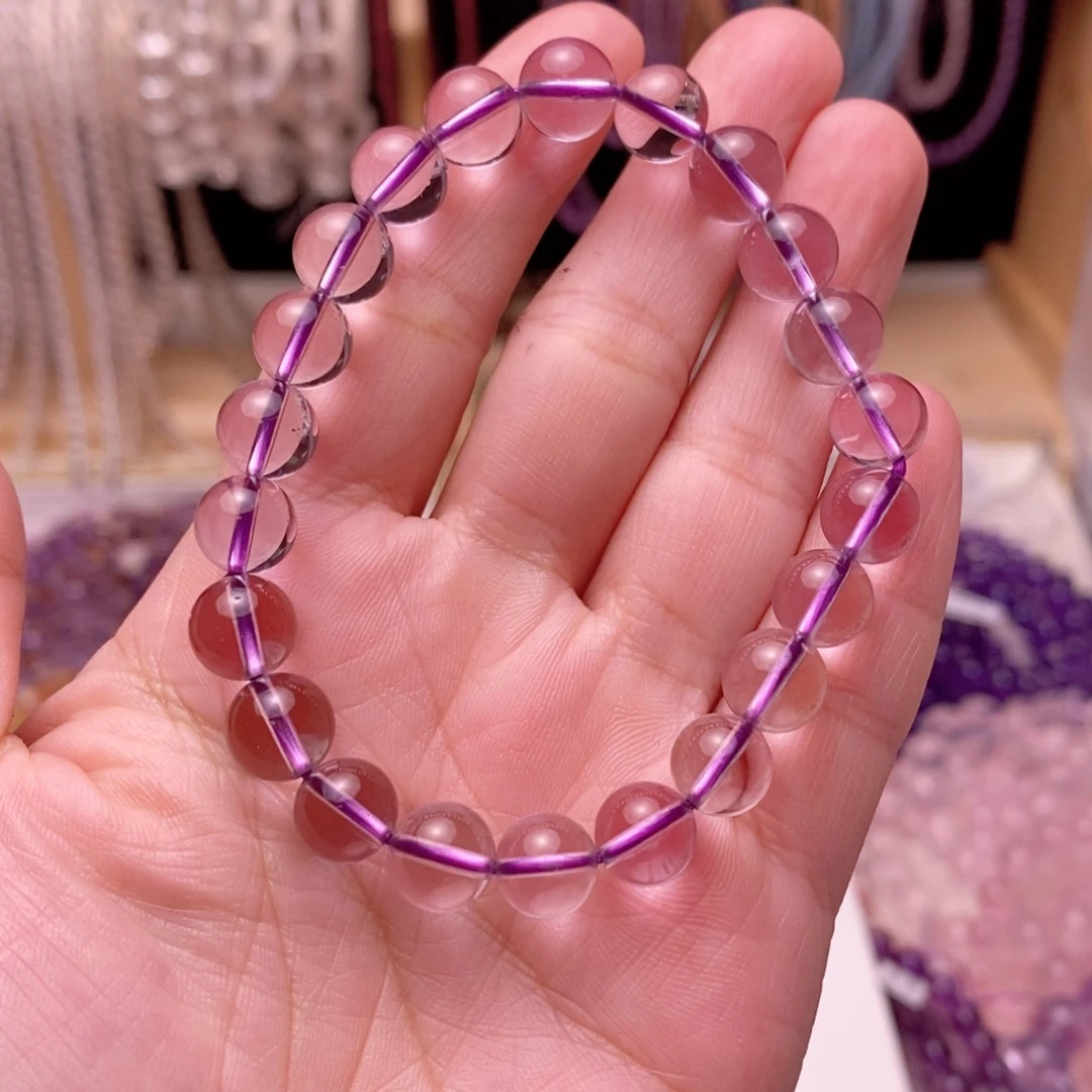 水晶手链未镶嵌紫水晶卡8.9