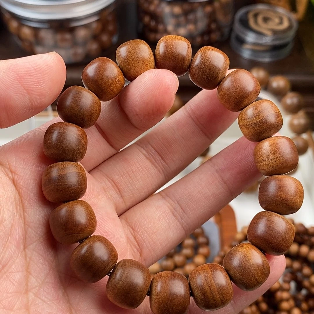 檀香木手串/手链老山檀香老料虎皮11*12单圈