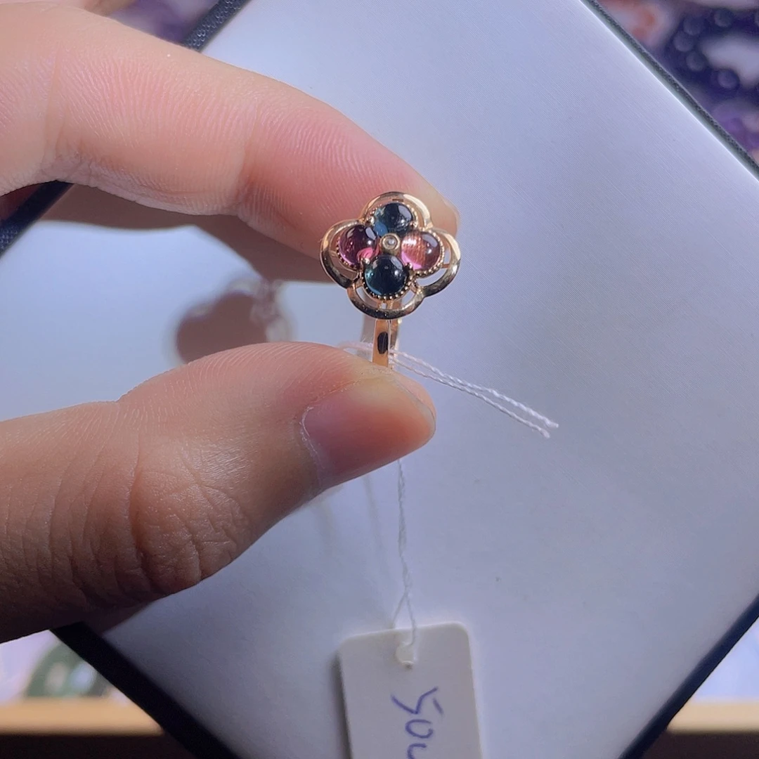 手链18K金镶嵌水晶碧玺