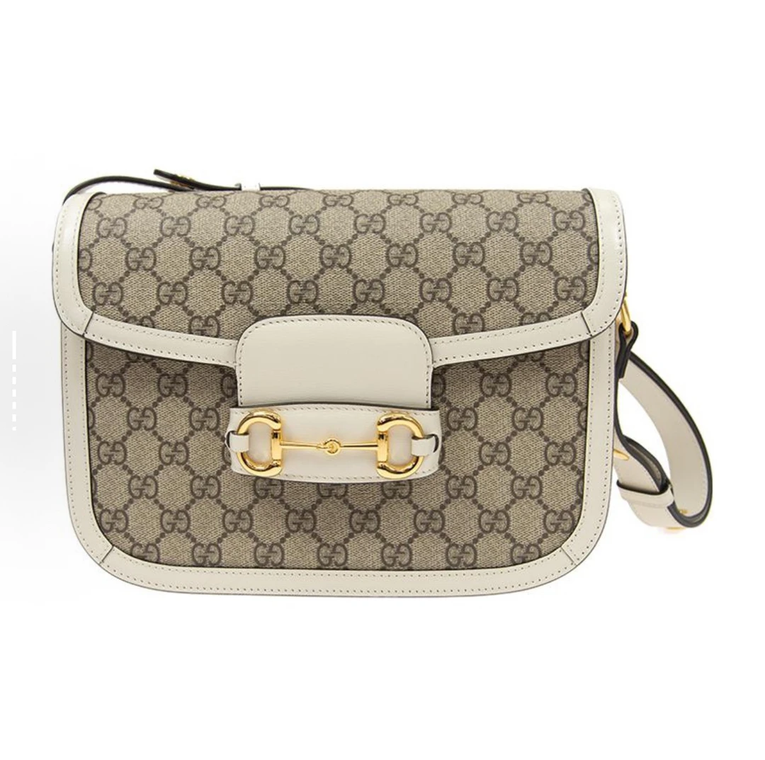 99新 GUCCI/古驰 1955中号马鞍包腋下包
