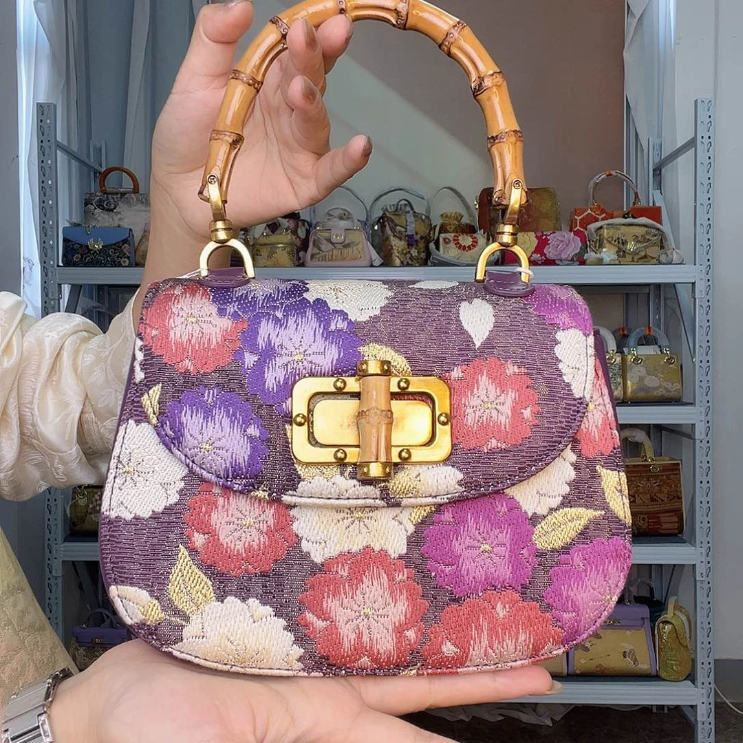 织物桑蚕丝非遗唐锦竹节马鞍
