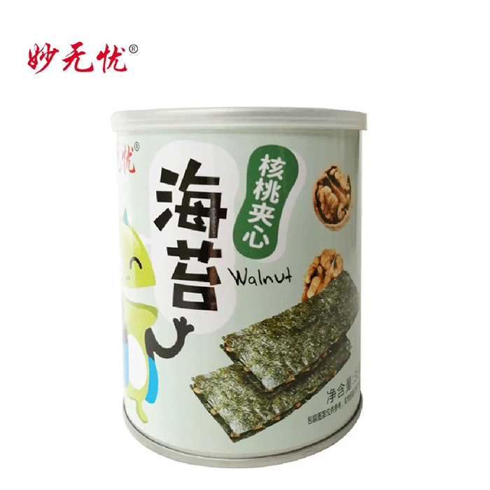 妙无忧 夹心海苔35g桶装即食海苔芝麻脆片