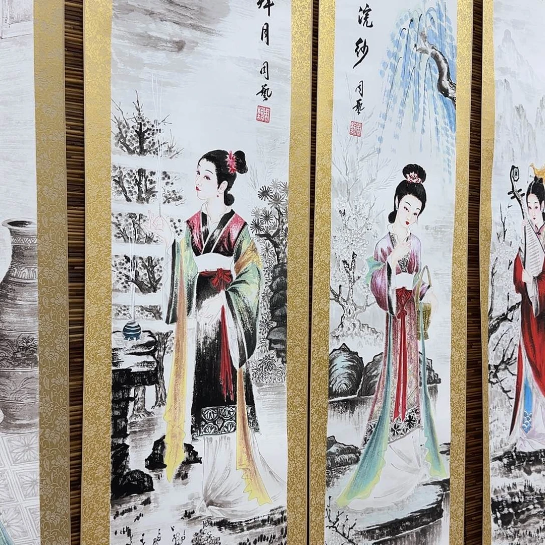 国画QB四幅一套作品！带证书！只限一单