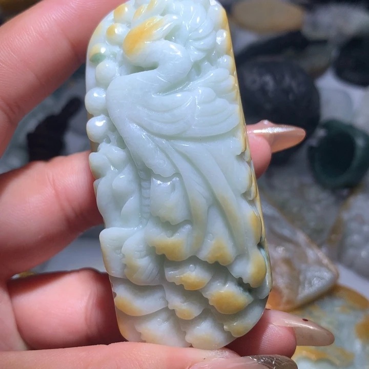 翡翠未镶嵌颈饰保真天然A货翡翠